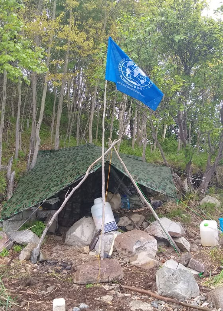 Лагерь Николая Спижевого на острове Чакмут